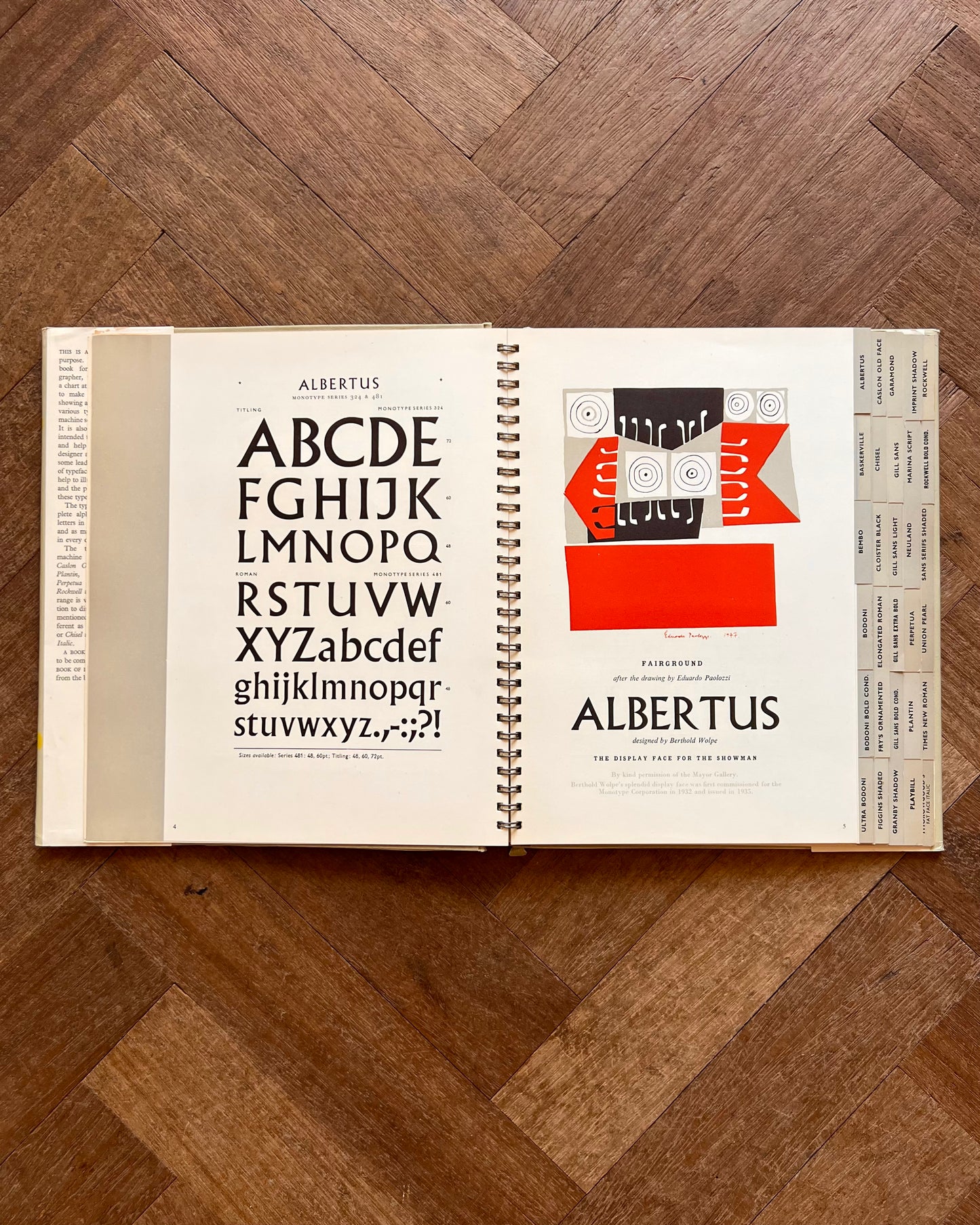 A Book of Typefaces- W.S. Cowell LTD