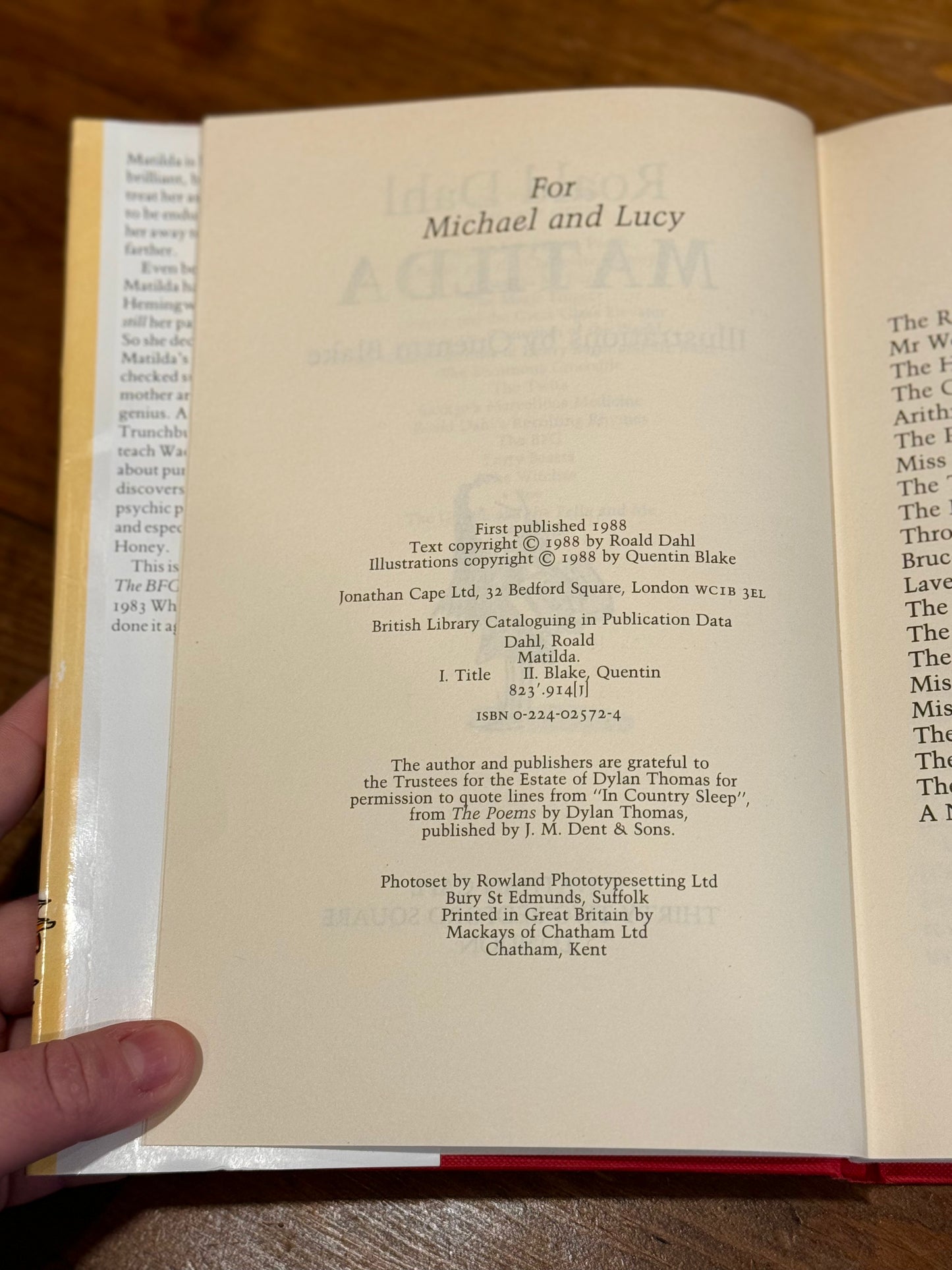 Matilda (First Edition) – Roald Dahl