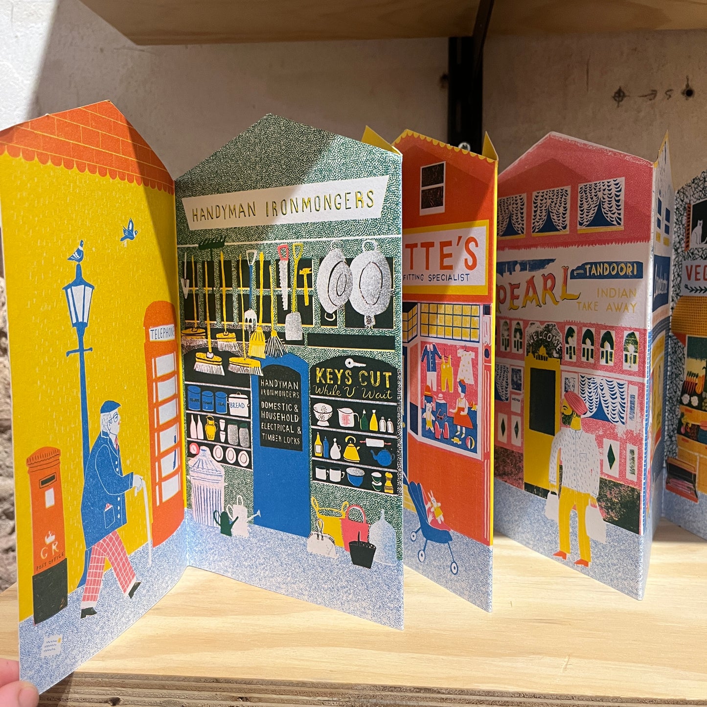 Up My Street Concertina Book/Card - Louise Lockhart (Printed Peanut)