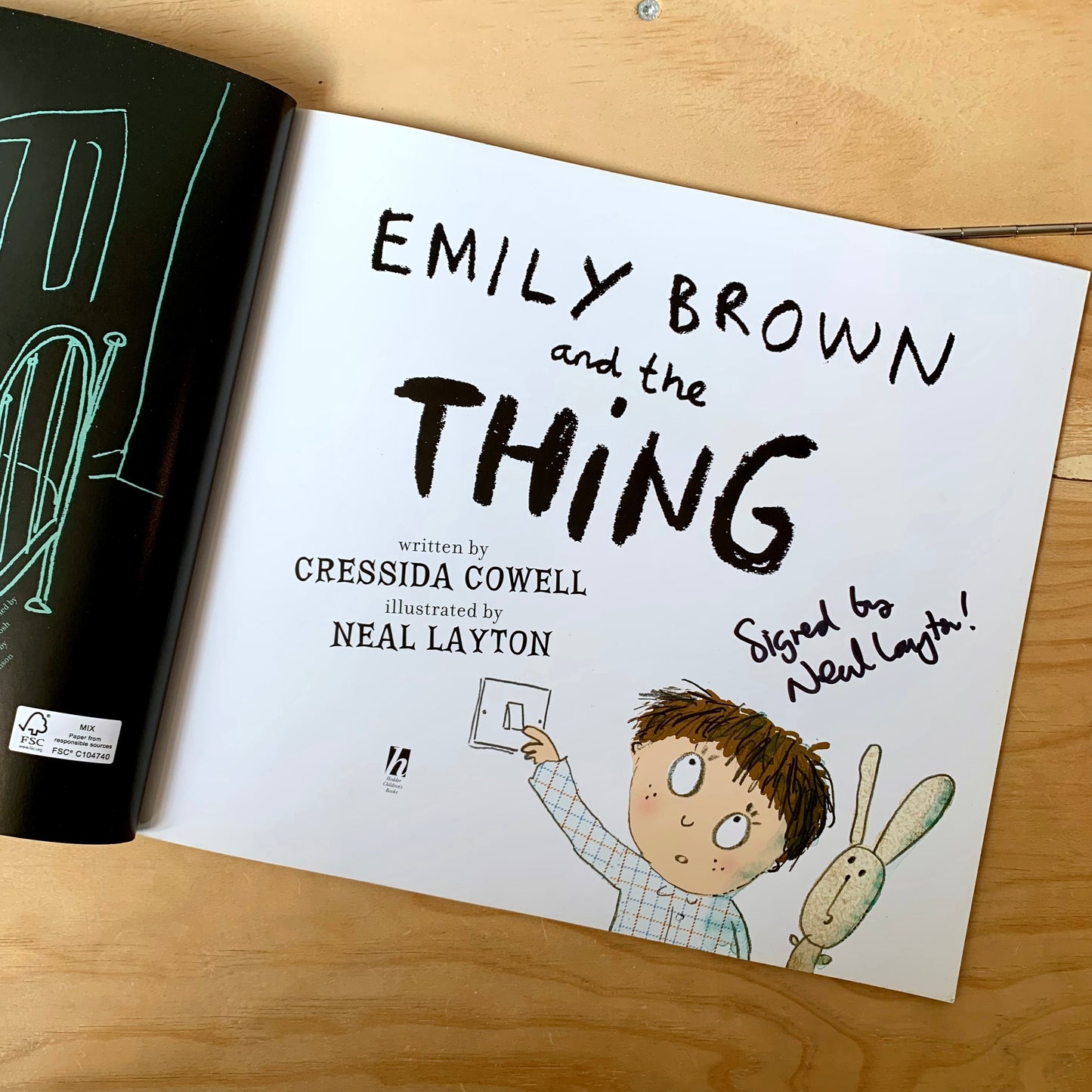 Emily Brown and the Thing – Cressida Cowell, Neal Layton (Signed copy)