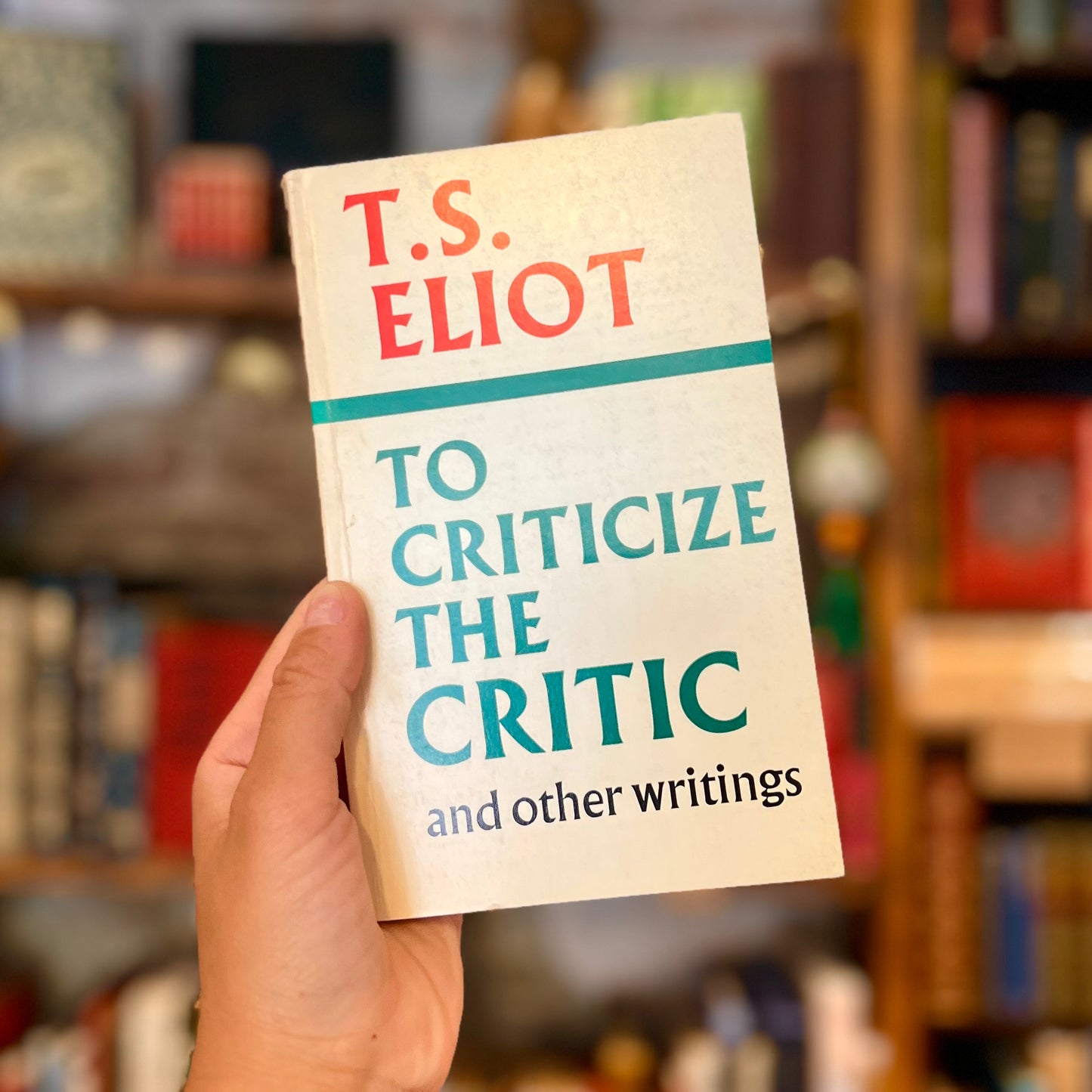 To Criticize the Critic (1978) – T.S. Eliot