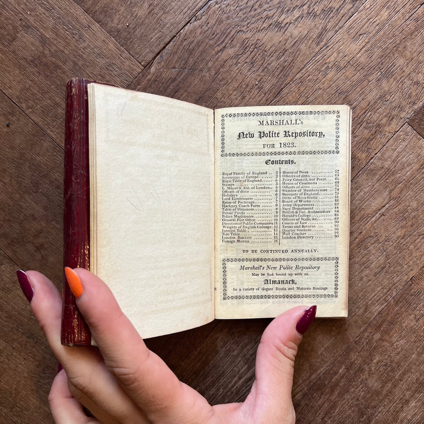 Marshall's New Polite Pocket Repository (1823)