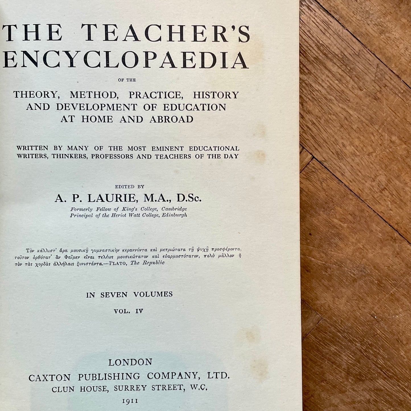 The Teacher's Encyclopaedia – Ed. A.P. Laurie